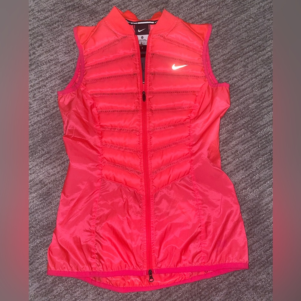 Sleeveless nike running zip up